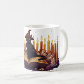 Black Cat Witch Mug | Magical Halloween Coffee Cup Koffiemok (Voorkant rechts)