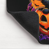 Black Cat Witch Pet Pompoen Grappige Halloween Man Muismat (Hoek)