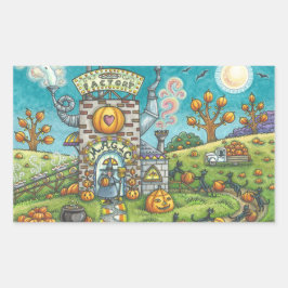 BLACK CAT, WITCH PUMPKIN PIE FACTORY STICKERS Rec.