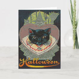 Black Cat Witch Witch Hour Full Moon Kaart