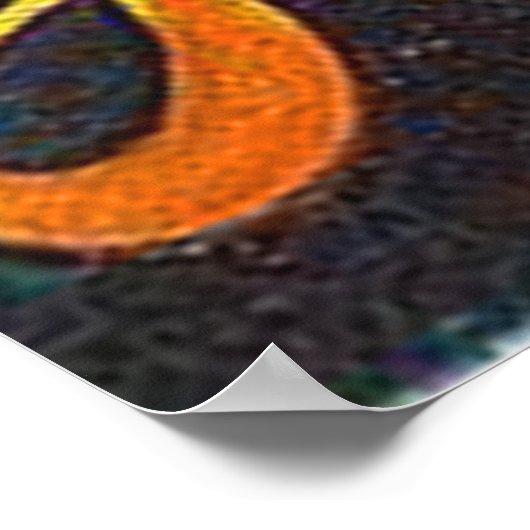 Black Cat Witch Witch Hour Full Moon Poster (Hoek)