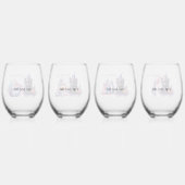 Black Cat Witches Brew: Set van 4 Wijnglas Zonder Voet (Achterkant)