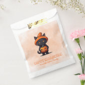 Black Cat Witches Pet Pompoen Happy Halloween Bedankzakje (Gezegeld)