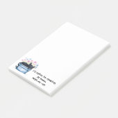 Black Cat with Flowers I'd Rather Be Sleeping Post-it® Notes (Schuin)