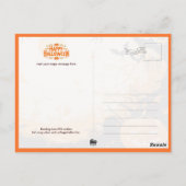 Black Cat with Pumpkin Bucket by the Castle Briefkaart (Achterkant)