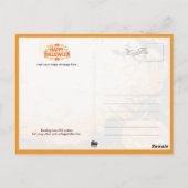 Black Cat with Pumpkin Candy Bucket Briefkaart (Achterkant)