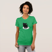 Black Cat Womens T-Shirt (Voorkant volledig)