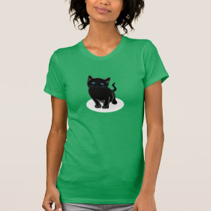 Black Cat Womens T-Shirt