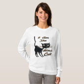 Black Cat Wyed Witch Halloween T-shirt (Voorkant volledig)