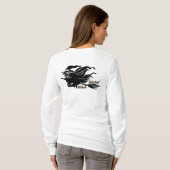Black Cat Wyed Witch Halloween T-shirt (Achterkant volledig)