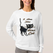 Black Cat Wyed Witch Halloween T-shirt (Voorkant)