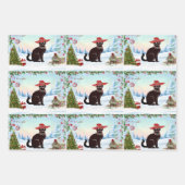 Black Cat X-mas Inpakpapier Vel (Voorkant 3)