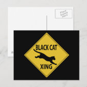 Black Cat Xing Briefkaart (Voorkant / Achterkant)
