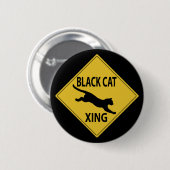 Black Cat Xing Ronde Button 5,7 Cm (Voorkant /achterkant)