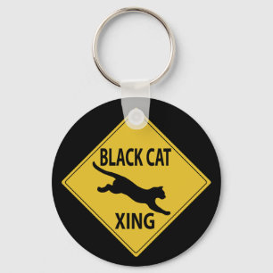 Black Cat Xing Sleutelhanger