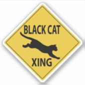 Black Cat XING Sticker (Voorkant)