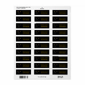 Black Cat Yellow Eyes aanpasbaar Etiket (Full Sheet)