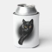Black Cat Yellow Eyes Cats T-shirt Gifts Moederdag Blikjeskoeler (Blikje Voorkant)