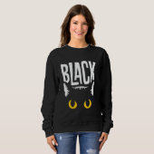 Black Cat Yellow Eyes Trui (Voorkant volledig)