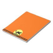 Black Cat Yellow Moon Fence Notitieblok (Linkerzijde)