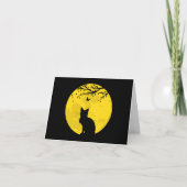 Black Cat Yellow Moon Kaart (Voorkant)