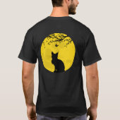 Black Cat Yellow Moon T-Shirt (Achterkant)