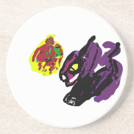 Black Cat yes Autumn Zandsteen Onderzetter