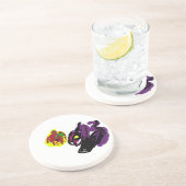 Black Cat yes Autumn Zandsteen Onderzetter (Zijkant)