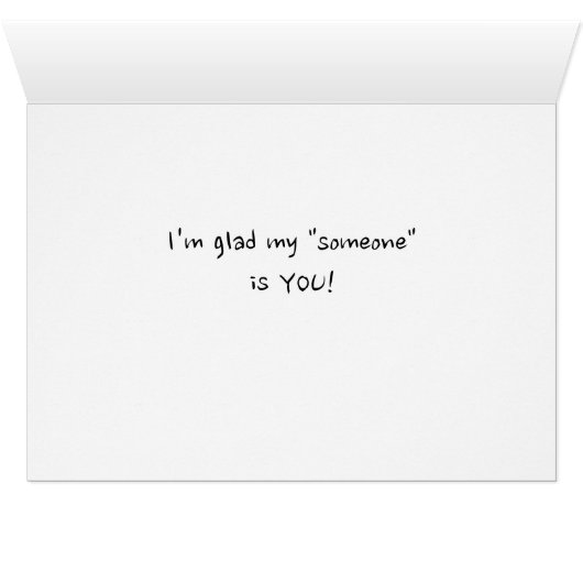 Black Cat You're My Someone Card (Binenzijde Horizontaal (Onderkant))