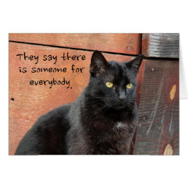 Black Cat You're My Someone Card