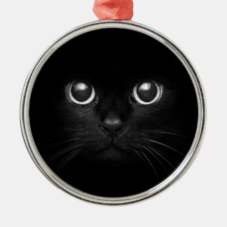 Black Cat Yule-kerstversiering Metalen Ornament