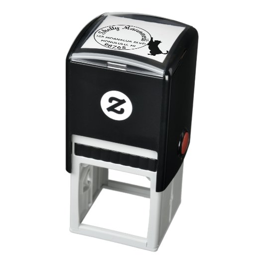 Black Cat Zelfinking Retouradres Stempel Aangepast (Product)