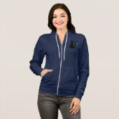 Black Cat Zip Hoodie (Voorkant volledig)