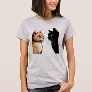 Black Cat Zoning Out - Grappige Kitten Meme T-shirt