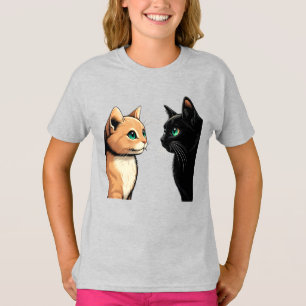 Black Cat Zoning Out - Grappige Kitten Meme T-shirt