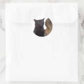 Black Cat Zoning Out Ronde Sticker (Tas)