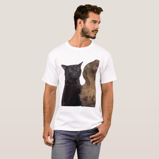 Black Cat Zoning Out T-shirt (Voorkant volledig)