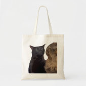 Black Cat Zoning Out Tote Bag (Voorkant)
