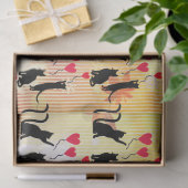 Black Cats And Balloons Tissuepapier (Geschenk)