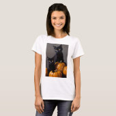 Black Cats and Pumpkins T-shirt (Voorkant volledig)