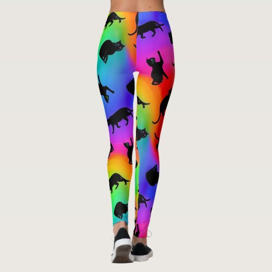 Black Cats and Rainbows Leggings (Achterkant)