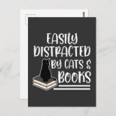 Black Cats Books Reader Kitten verslaafde boekworm Briefkaart (Voorkant / Achterkant)