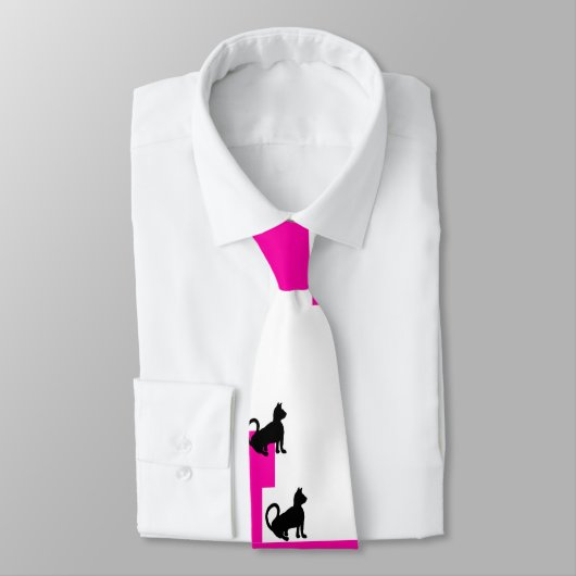 Black Cats CricketDiane van Hot Pink Summer Bright Stropdas (Gebonden)