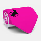 Black Cats CricketDiane van Hot Pink Summer Bright Stropdas (Opgerold)