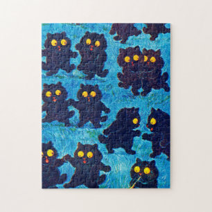 Black Cats Dancing in Moonlight, Louis Wain Legpuzzel