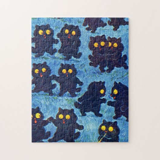 Black Cats Dancing in Moonlight, Louis Wain Legpuzzel (Verticaal)