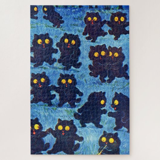 Black Cats Dancing in Moonlight, Louis Wain Legpuzzel (Verticaal)