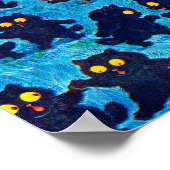 Black Cats Dancing in Moonlight, Louis Wain Poster (Hoek)