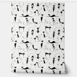 Black Cats Design Behang