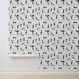 Black Cats Design Behang